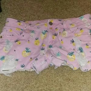 Pink pineapple shorts